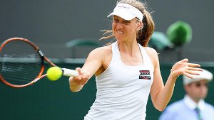 Mona Barthel verlor klar mit 2:6, 0:6 gegen die frühere Wimbledon-Siegerin Petra Kvitova. Foto: dpa