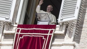 Papst Franziskus bei seiner Sonntagspredigt. Foto: dpa