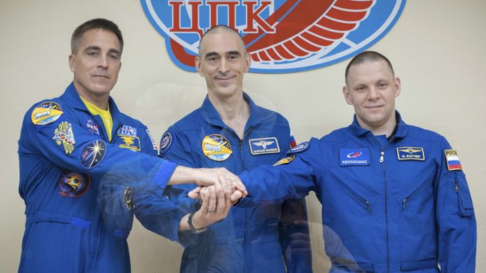 Drei Raumfahrer starten zur ISS