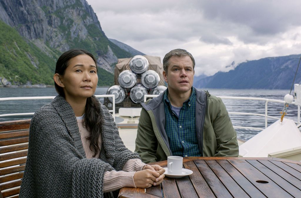 Hong Chau und Matt Damon in Norwegen