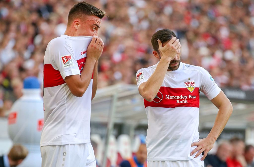 Wieder nix: Philipp Förster (li.) und Gonzalo Castro verlieren mit dem VfB Stuttgart zum zweiten Mal in Folge.