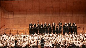 Die Musik von Johann Sebastian Bach hat beim Familienkonzert in der Liederhalle das Publikum begeistert. Foto: Grundschule Marbach