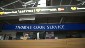 Der Thomas Cook Service am Stuttgarter Flughafen ist eingestellt. Auch das deutsche Tochterunternehmen hat Insolvenz angemeldet. (Archivbild) Foto: LICHTGUT//Leif Piechowski