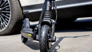 So sieht der E-Scooter von Mercedes-Benz aus, wie er auch auf der IAA zu sehen ist. Foto: Daimler AG