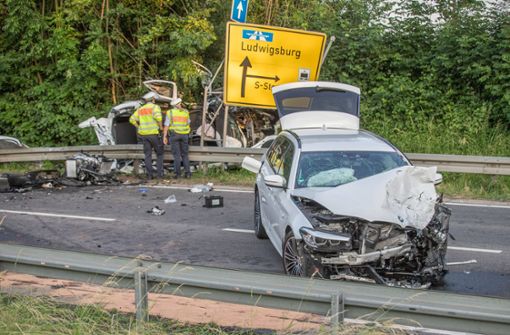 Bei Ludwigsburg ereignete sich am Donnerstagabend ein schwerer Unfall. Foto: 7aktuell.de//| Simon Adomat