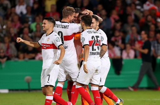 Der VfB Stuttgart empfängt den 1. FSV Mainz 05 in der Stuttgarter Arena. Foto: Pressefoto Baumann