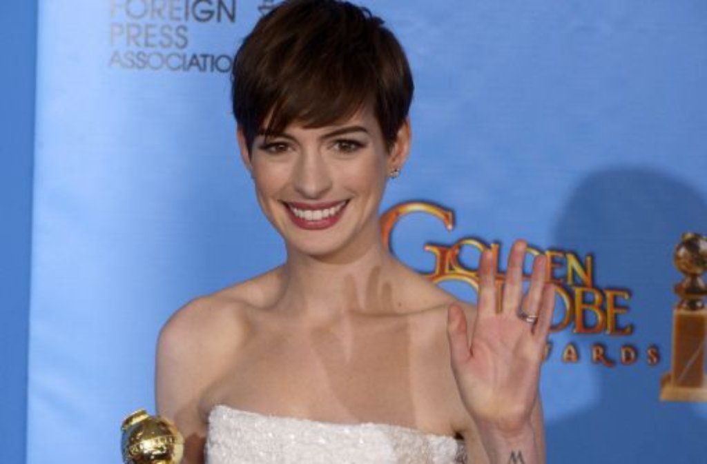 Mit dem Filmmusical Les Misérables gewann Anne Hathaway in einer Nebenrolle einen der begehrten Preise.