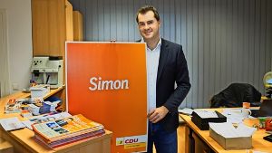 Simon Weißenfels (CDU) gibt sich selbstbewusst und zielstrebig. Foto: Horst Rudel