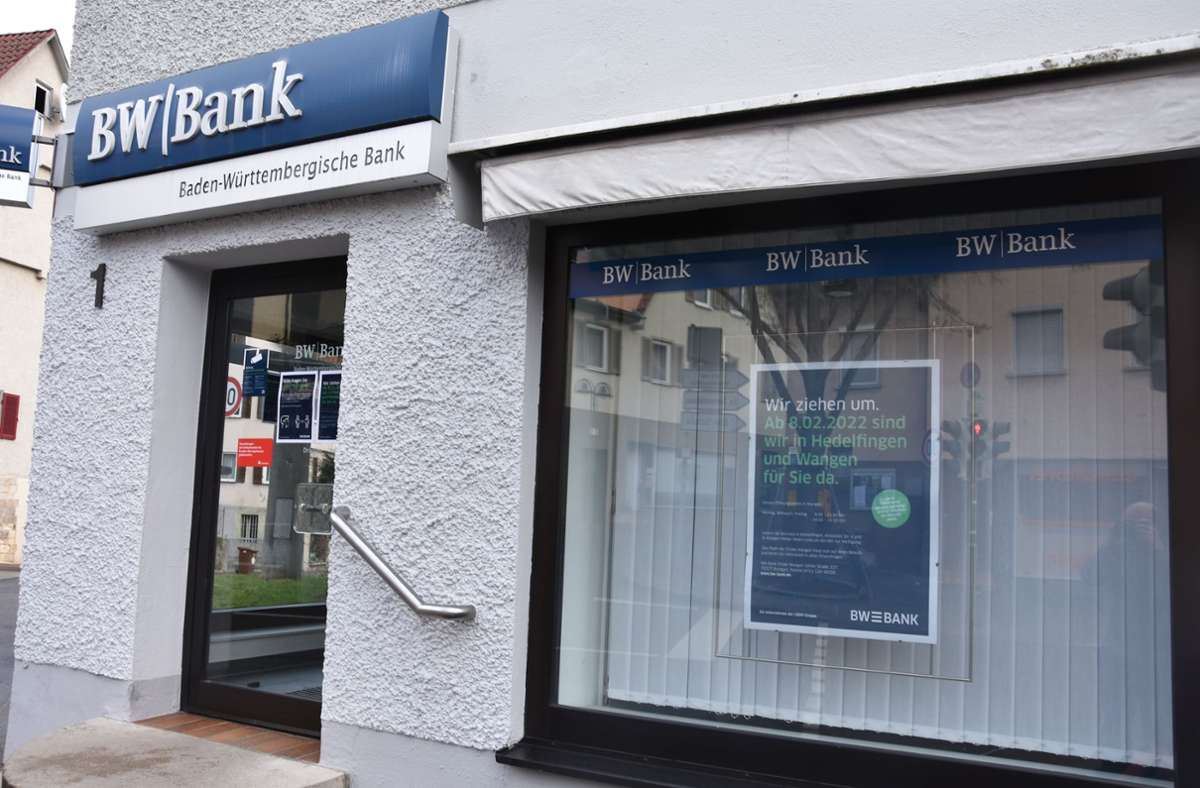 Immer mehr Filialen der BW-Bank werden geschlossen oder in SB-Service-Center umgebaut. Foto: /Mathias Kuhn