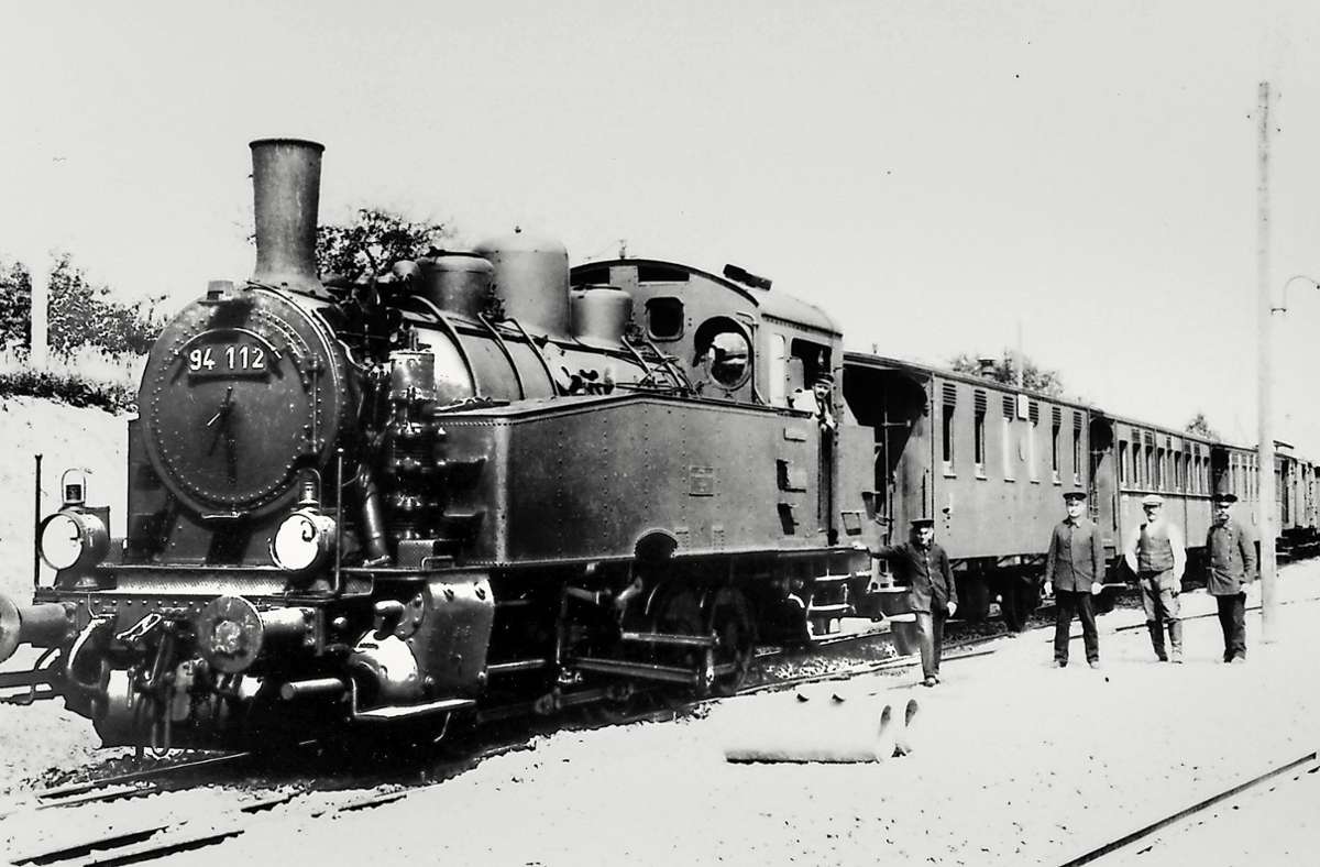 Die Filderbahn um 1925, hier eine Lok „T 94“ der einstigen württ. Staatsbahn. Foto: Stadtarchiv Filderstadt Foto: Stadtarchiv Filderstadt/z