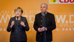 Auch Kanzlerin Merkel stattete der Klausurtagung einen Besuch ab. Foto: dpa