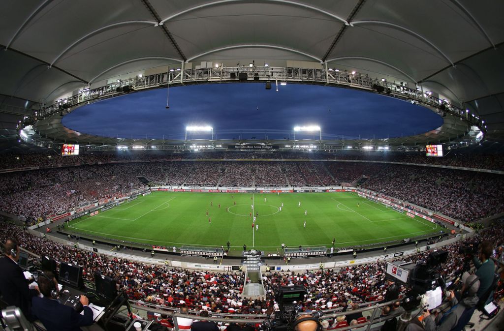 Die Mercedes-Benz-Arena darf sich auf die EM 2024 freuen. Foto: Baumann