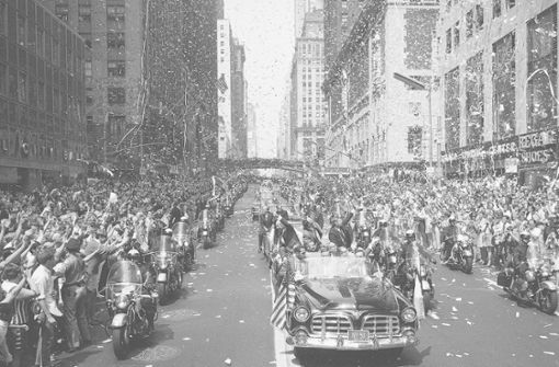 Mit einer Parade haben die Amerikaner vor 50 Jahren die Mondlandung gefeiert. Jetzt wird ihrer erneut gedacht. Foto: dpa
