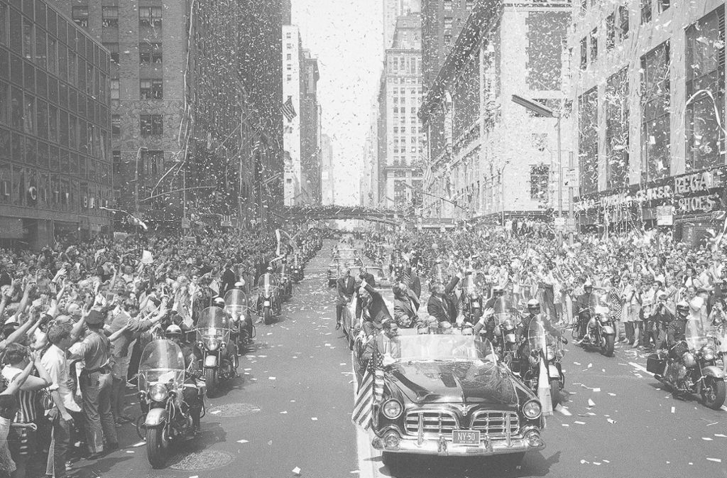 Mit einer Parade haben die Amerikaner vor 50 Jahren die Mondlandung gefeiert. Jetzt wird ihrer erneut gedacht.