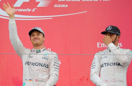 Nico Rosberg (l.) und Lewis Hamilton. Foto: dpa