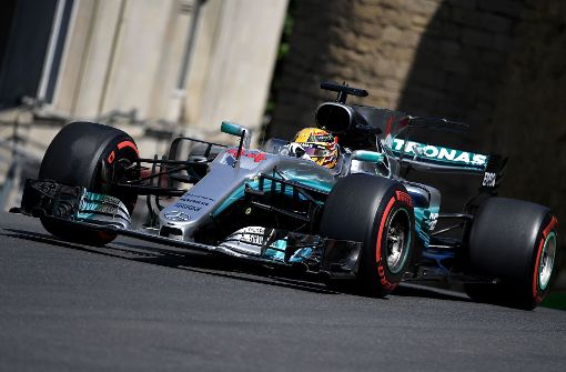Lewis Hamilton sicherte sich in Baku die Pole Position. Foto: AFP
