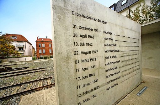 Die Gedenkstätte „Zeichen der Erinnerung“ dokumentiert die Deportationen von Stuttgart in die Konzentrationslager. Foto: Achim Zweygarth