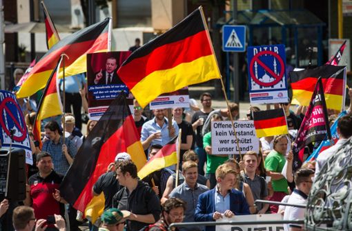 Die Demonstration der Jugendorganisation der AfD Stuttgart ist friedlich verlaufen. Foto: dpa