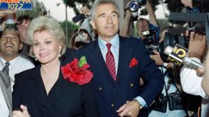 Zsa Zsa Gabor und ihr Ehemann Prinz Frederick von Anhaltim September 1989. Foto: AFP