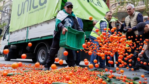 In den vergangenen Wochen haben Bauern in mehreren europäischen Ländern gegen zu hohe Umweltauflagen protestiert - wie hier in Spanien. Foto: Álex Cámara/EUROPA PRESS/dpa