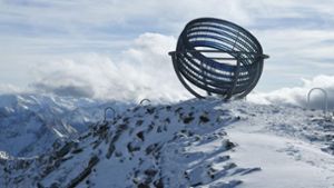 Das neue Kunstwerk von Olafur Eliasson befindet sich auf 3012 Meter Höhe über der hochalpinen Grawand-Grat.  800 000 Euro hat das  Projekt gekostet,  finanziert durch Spenden. Foto: Oskar DaRiz