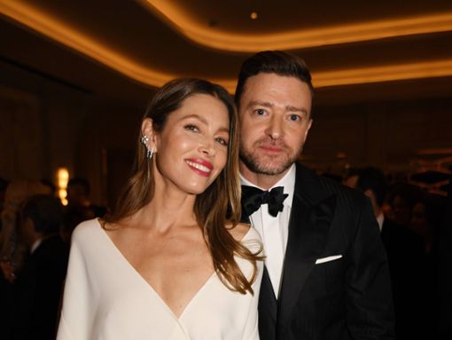 Justin Timberlake brachte Ehefrau Jessica Biel mit, die begeistert bei seinem Konzert mitfeierte. Foto: IMAGO/Cover-Images