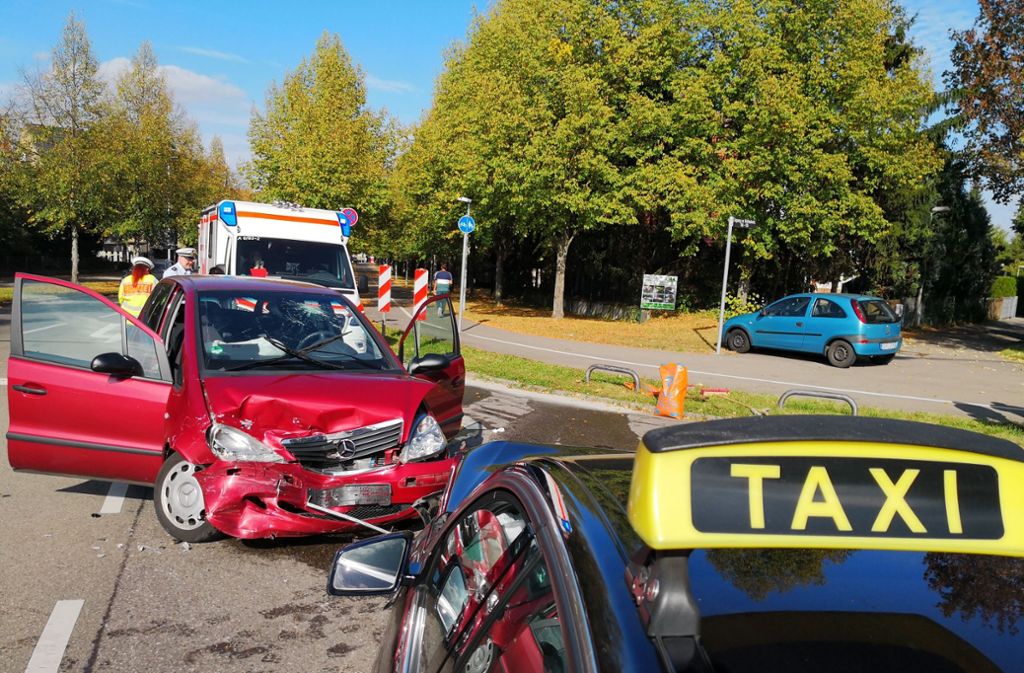 In Weilimdorf kam es zu einem Unfall mit einem Taxi.