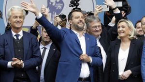 Europäische Rechtspopulisten vor der Wahl in Mailand Foto: dpa