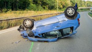 Eine 31 Jahre alte VW-Fahrerin ist bei einem Unfall am Samstag in Gerlingen schwer verletzt worden. Foto: 7aktuell.de/Nils Reeh