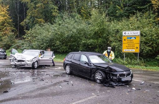Der Unfall ereignete sich zwischen Magstadt und Maichingen. Foto: SDMG/Dettenmeyer