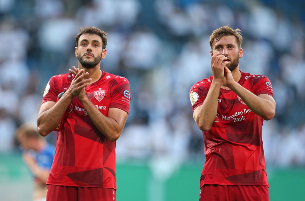 Hamadi Al Ghaddioui (links) und Nathaniel Philips überzeugten für den VfB in Rostock.