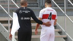 Bitterer Abgang: Marc Oliver Kempf während der Partie des VfB Stuttgart in Nürnberg. Foto: Baumann