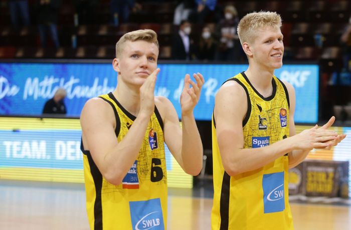 Basketball-Bundesliga: MHP Riesen Ludwigsburg feiern die Patrick-Brüder im Nationalteam