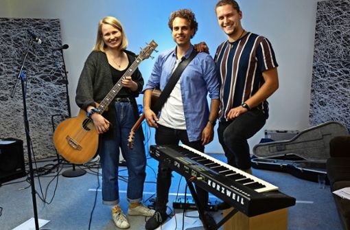 Julia Kalb, Felix Fischer und Raphael Berthold (v.l) sind Musiker mit Herzblut. Foto: Ines Rudel