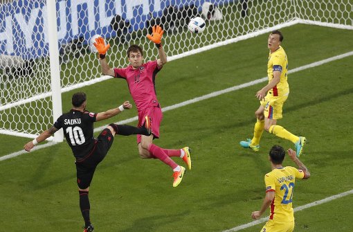 Albanien erzielte gegen Rumänien ein Tor. Foto: AP