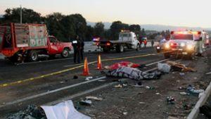 Der Unfall ereignete sich am 12. Dezember bei Santa Rita Tlahuapan in Puebla auf dem Mexico-City-Puebla-Highway, unweit der Hauptstadt Mexiko-Stadt. Foto: AFP
