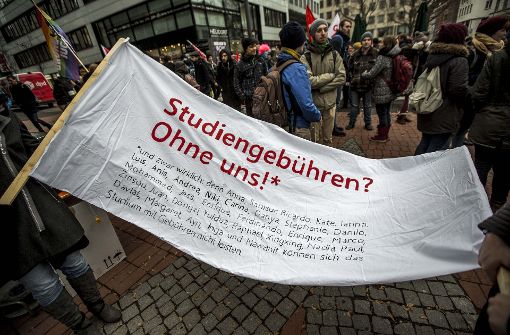 Studierende in Stuttgart wehren sich gegen Studiengebühren. Foto: Lichtgut/Leif Piechowski