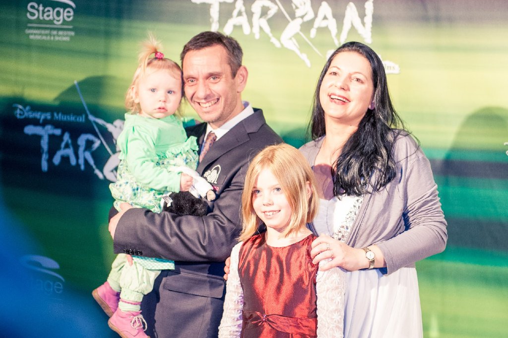 Wilhelma-Direktor Thomas Kölpin mit seiner Familie
