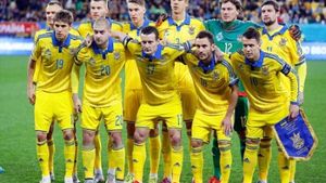 Die ukrainische Nationalmannschaft. Foto: epa
