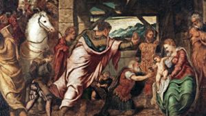 Jacopo Tintoretto: „Die Anbetung der Könige“, um 1537/38, Öl auf Leinwand, 174 x 203 cm Foto: Museo Nacional del Prado