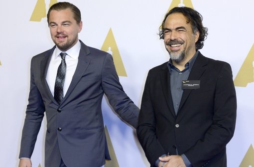 Leonardo DiCaprio (l.) und der mexikanische Regisseur Alejandro González Iñárritu  sind für Oscars nominiert. Foto: dpa