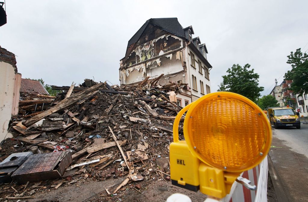 Das zerstörte Haus in Wuppertal.