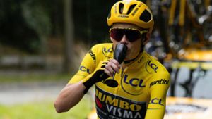 Jonas Vingegaard hat am Sonntag die Tour de France gewonnen. Foto: AFP/DANIEL COLE