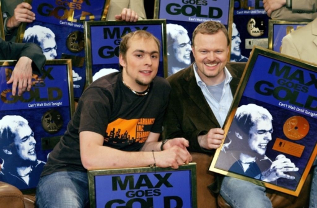 Der Sänger Max Mutzke mit seinem Förderer Raab.