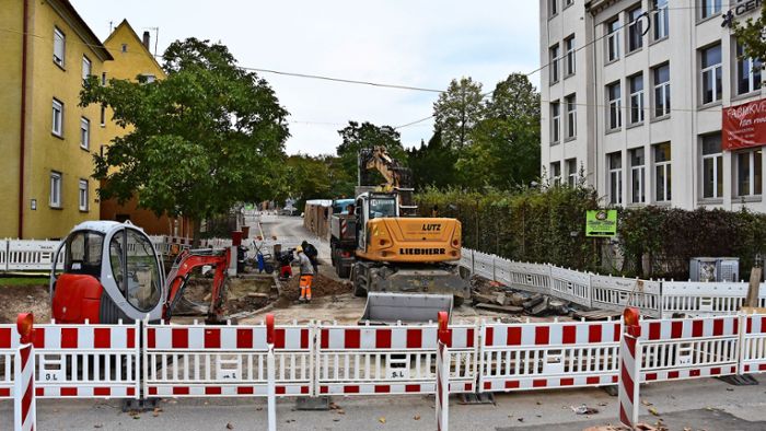 Bauarbeiten behindern den Verkehr