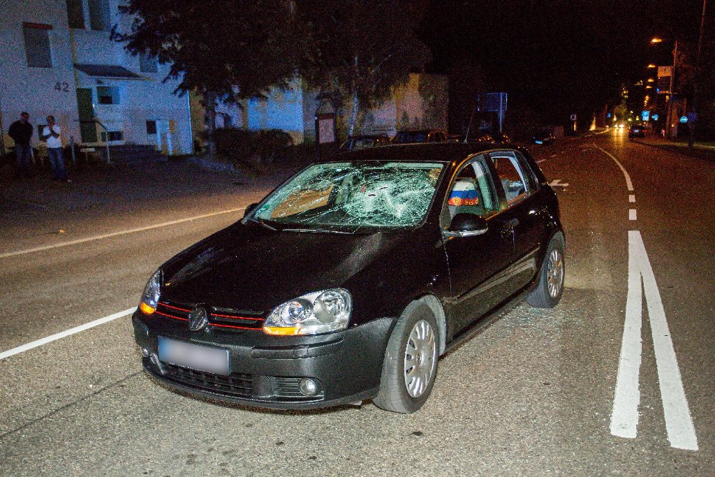 Bandenkrieg in Marbach am Neckar: Mit einem Beil und Baseballschlägern waren die Unbekannten auf dieses Auto losgegangen.