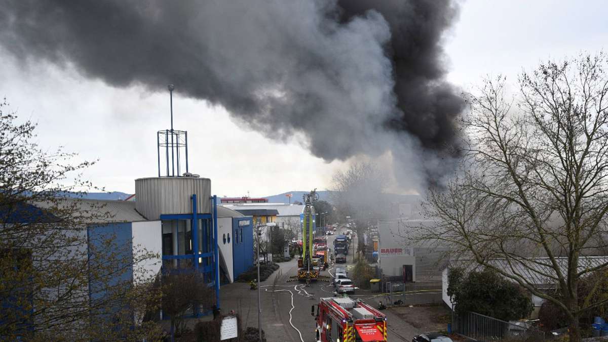 Rauchsäule in Mannheim: Halle in Industriegebiet brennt erneut