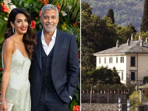 Amal und George Clooney verbringen viel Zeit in ihrer Villa Oleandra am Comer See Foto: imago/Landmark Media / imago/Granata Images