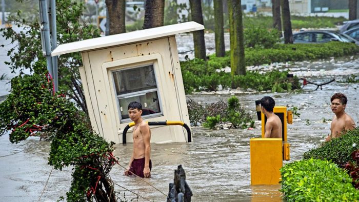 Taifun Mangkhut hat Hongkong  im Griff