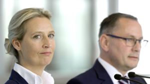 Alice Weidel und Tino Chrupalla, die beiden Bundesvorsitzenden der Alternative für Deutschland (AfD). Foto: IMAGO/Rainer Unkel